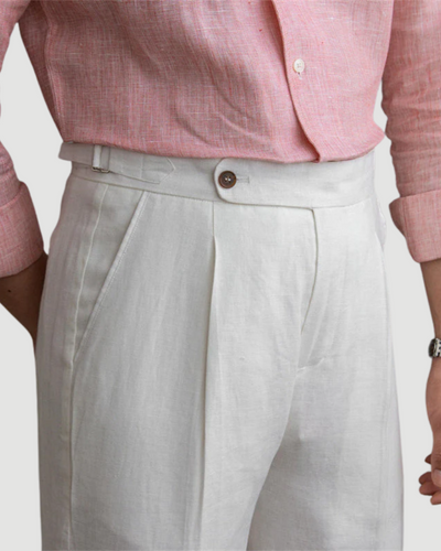 Toby | Classic Linen Trousers Sand