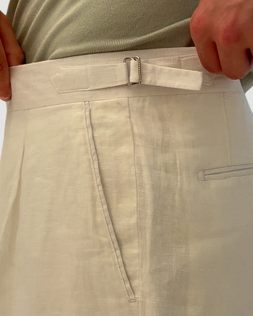 Toby | Classic Linen Trousers Sand