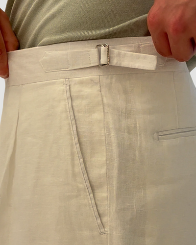 Toby | Classic Linen Trousers Sand