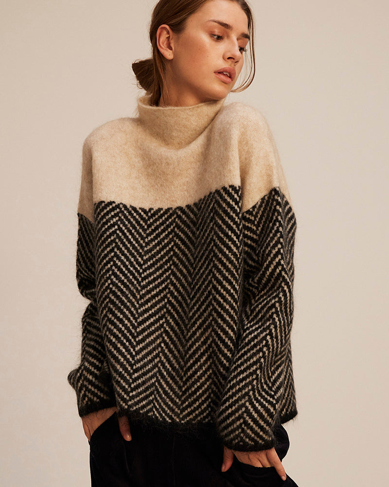 MALENE - Cotton Turtleneck Sweater