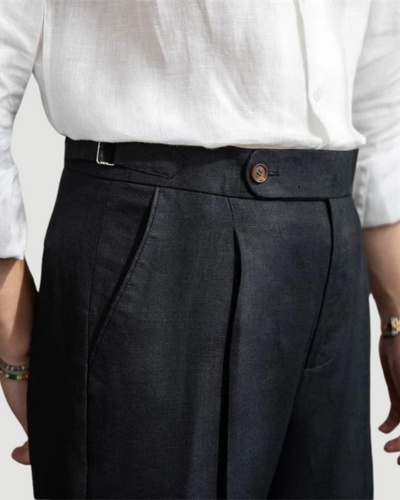 Toby | Classic Linen Trousers Sand