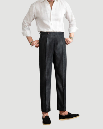Toby | Classic Linen Trousers Sand