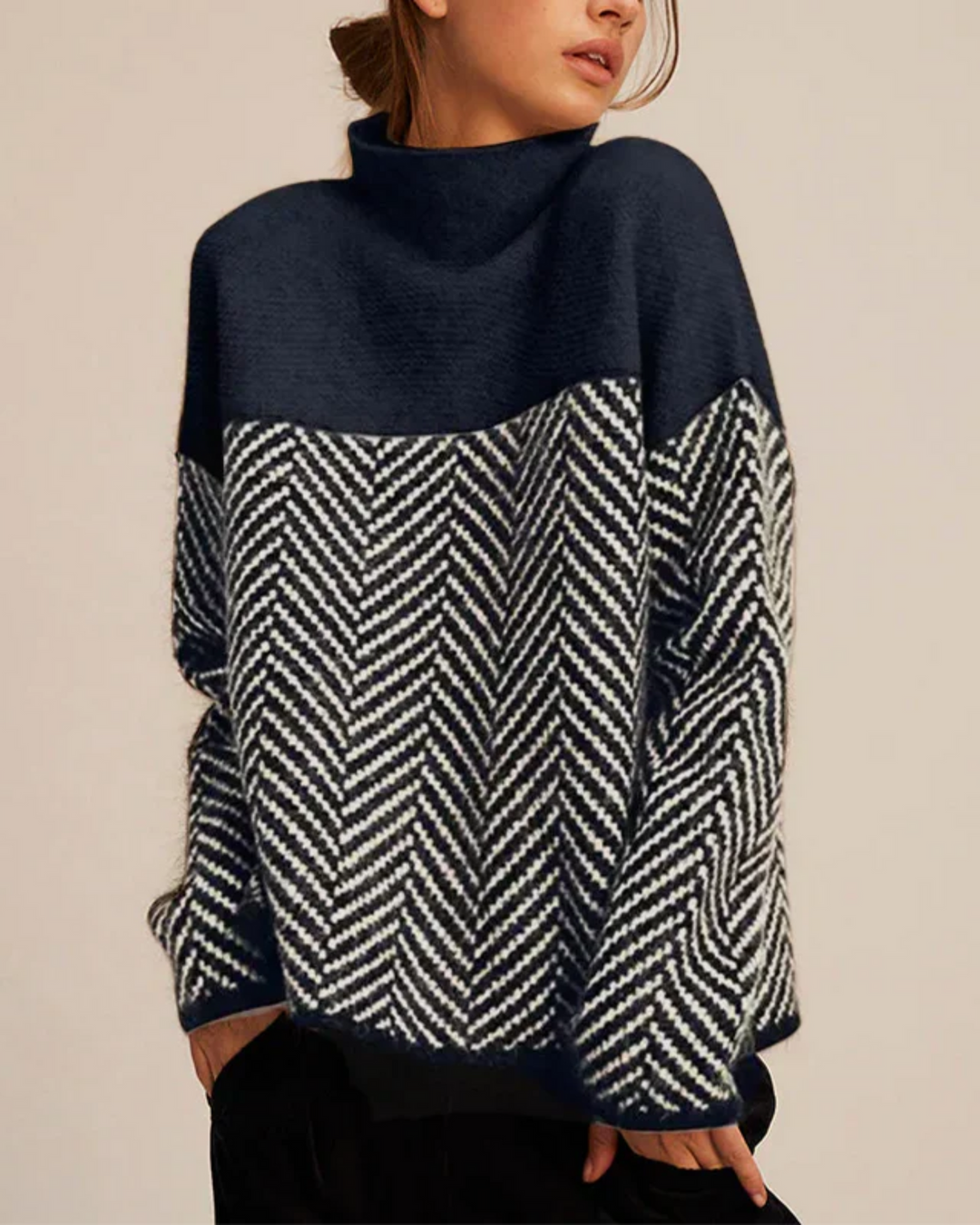 MALENE - Cotton Turtleneck Sweater