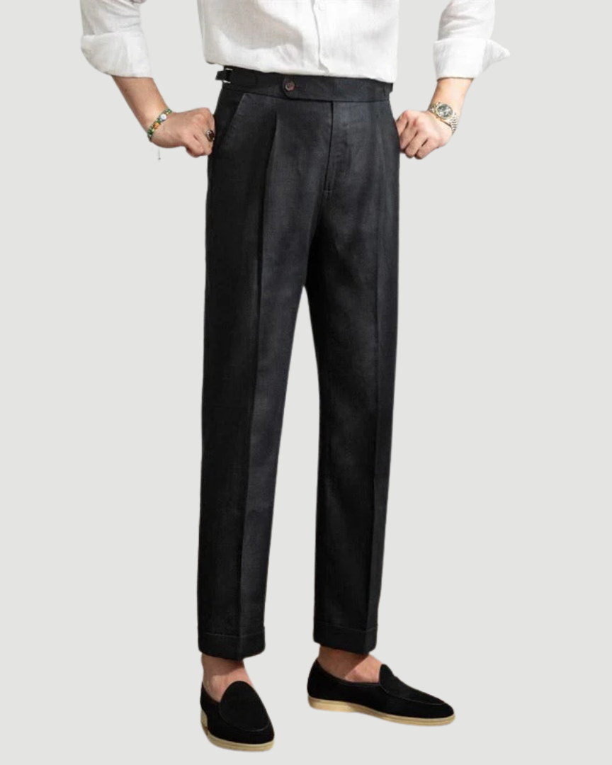 Toby | Classic Linen Trousers Sand