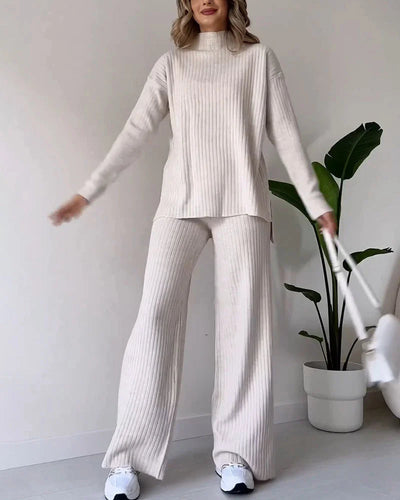ZILAS - Chic slit casual two-piece set